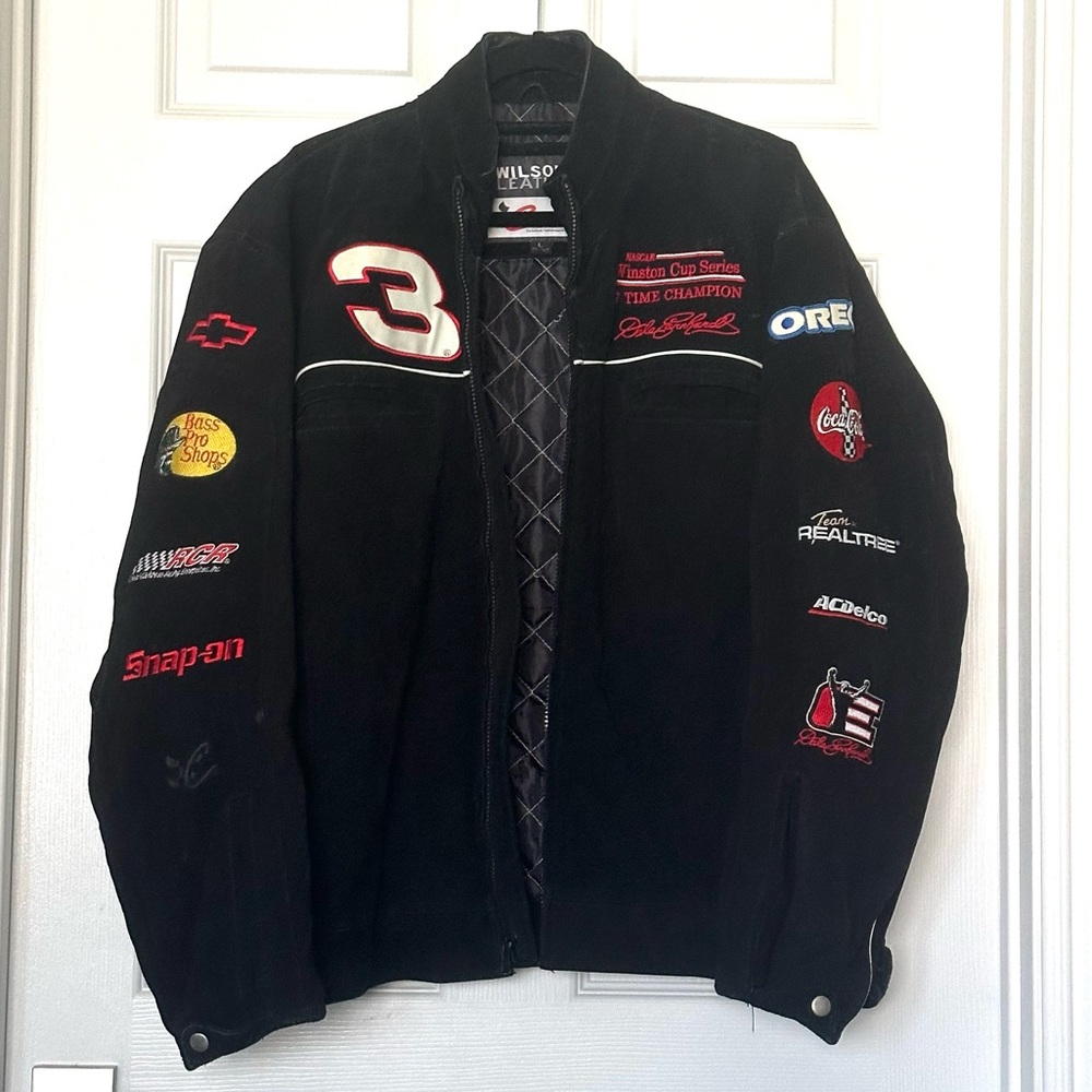 Vintage 100% Leather Racing Jacket Chase Authentics